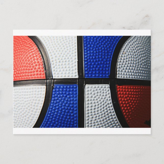Red White And Blue Basketball Postcard (Front)