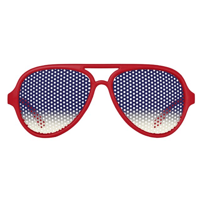 Red White and Blue Blended Party Shades (Front)