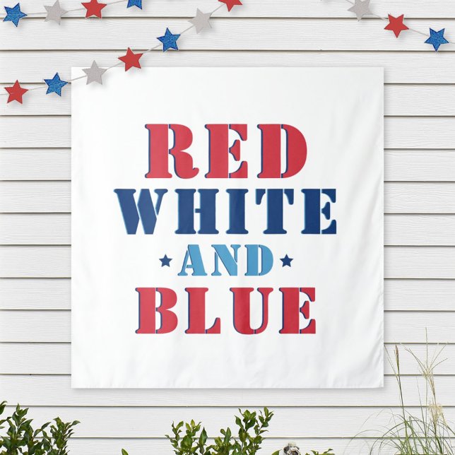 Red White and Blue Bold Patriotic Tapestry (Creator Uploaded)