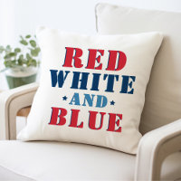 Red White and Blue Bold Patriotic Text