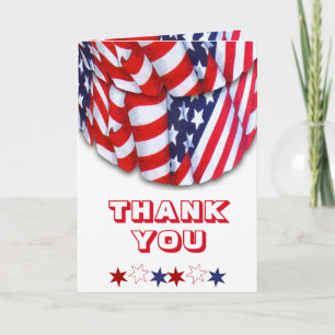 Red, White and Blue Bunting with Stars Custom Card