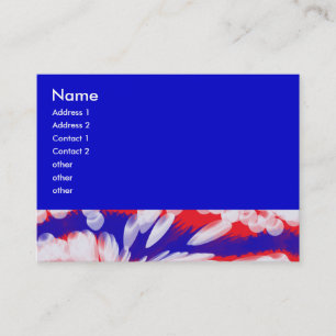 red white and blue, business card