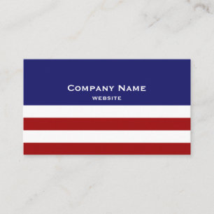 Red, White and Blue Business Card