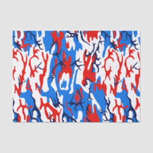Red White and Blue Camo Tissue Paper