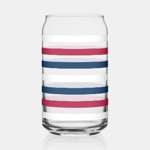 Red, White and Blue  Can Glass