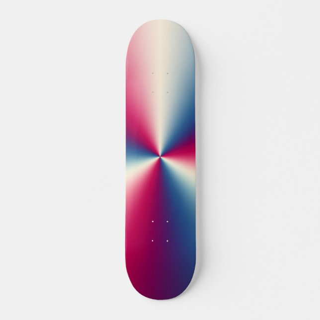 RED,WHITE AND BLUE CHROME SKATEBOARD (Front)