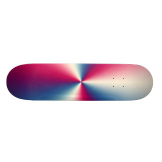 RED,WHITE AND BLUE CHROME SKATEBOARD