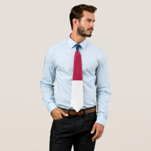 Red White And Blue Colour Block Print Tie