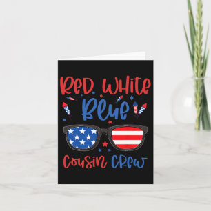 Red White And Blue Cousin Crew 4th Of July Kids Us Card