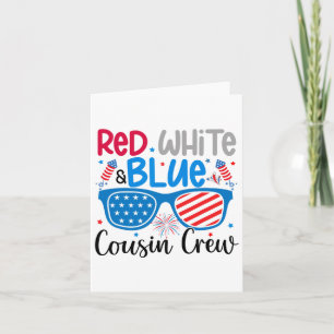 Red White And Blue Cousin Crew 4th Of July Kids Us Card