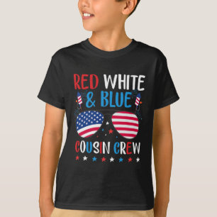 Red White And Blue Cousin Crew Vintage 4th Of July T-Shirt