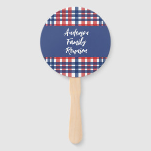 Red, White and Blue Family Reunion Hand Fan
