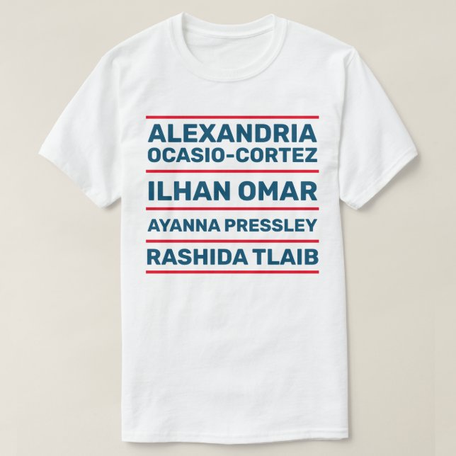 Red White and Blue Fearless Four Congress Women T-Shirt (Design Front)