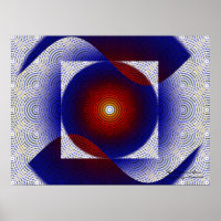 Red, White and Blue Fine Fractal Art