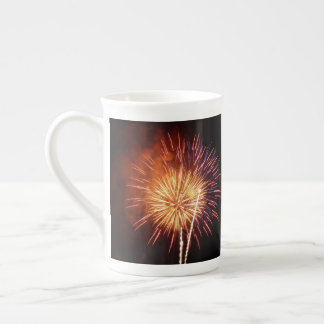 Red, White and Blue Fireworks I Bone China Mug