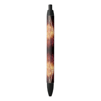 Red, White and Blue Fireworks I Patriotic Black Ink Pen