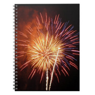 Red, White and Blue Fireworks I Patriotic Notebook
