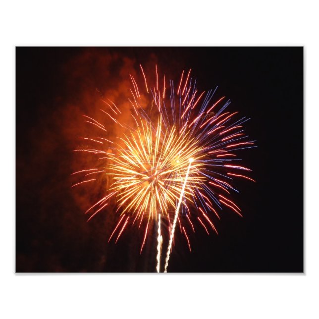 Red, White and Blue Fireworks I Patriotic Photo Print (Front)
