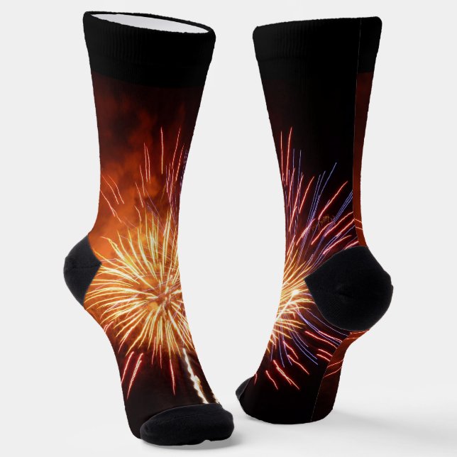 Red, White and Blue Fireworks I Socks (Angled)