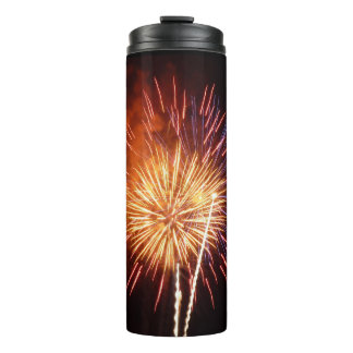 Red, White and Blue Fireworks I Thermal Tumbler