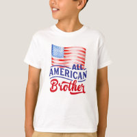 Red white and blue flag All American Brother