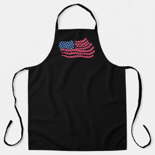 Red White And Blue Flag Design  Apron