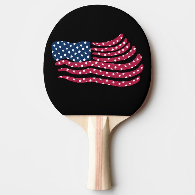 Red White And Blue Flag Design Ping Pong Paddle (Front)