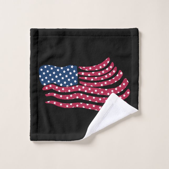 Red White And Blue Flag Design  Wash Cloth (Wash Cloth)