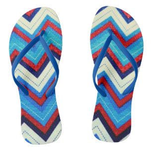 Red White and Blue Flip Flops