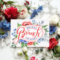 Red White and Blue Floral | Brunch & Bubbly