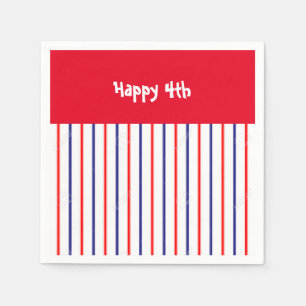 “Red, White and Blue Gappy 4th” Cocktail Napkins