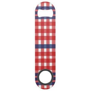 Red White and Blue Gingham Plaid