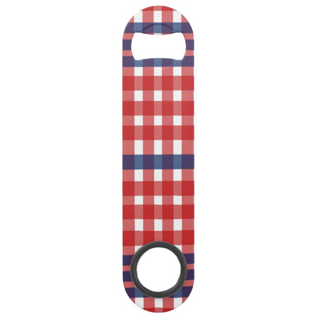 Red White and Blue Gingham Plaid (Front)