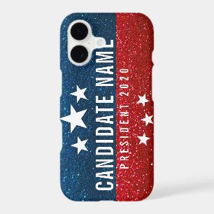 Red White and Blue Glitter Presidential Election