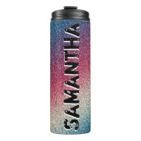Red White and Blue Glitter Tumbler