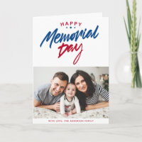 Red, White and Blue Happy Memorial Day Photo
