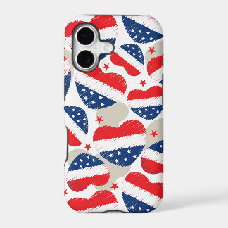 Red, White and Blue Hearts