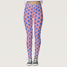 Red White and Blue hexagon pattern