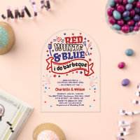 Red White and Blue i do BBQ Couple Bridal shower 