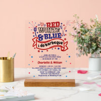 Red White and Blue i do BBQ Couple Bridal shower