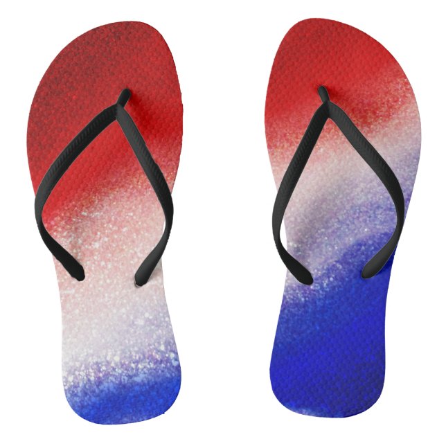 Red, White, and Blue Jandals (Footbed)
