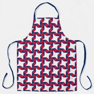 Red, White and Blue July Fourth Patchwork Pattern Apron
