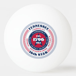 Red, White, and Blue Kentucky Circle Ping Pong Ball