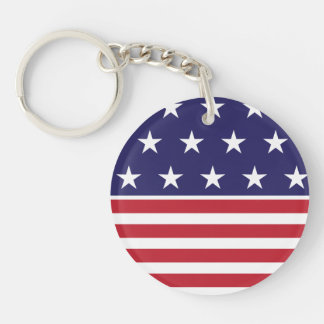 Red white and blue keychain