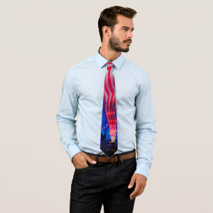 Red White and Blue Las Vegas Neck Tie