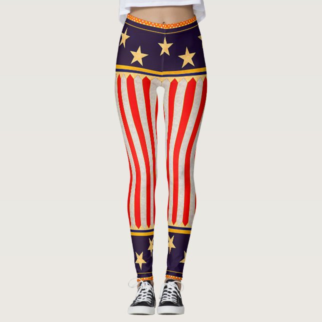 Red, White, and Blue Leggings (Front)