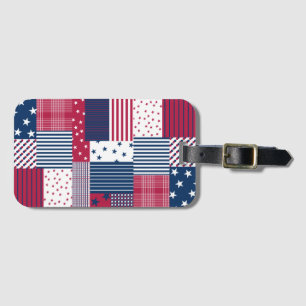 Red, White and Blue Luggage Tag