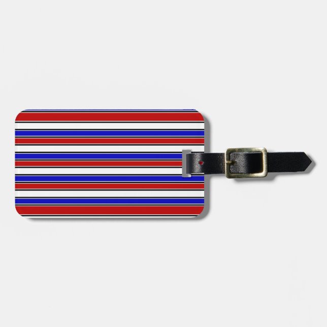 Red, White, and Blue Luggage Tag (Front Horizontal)