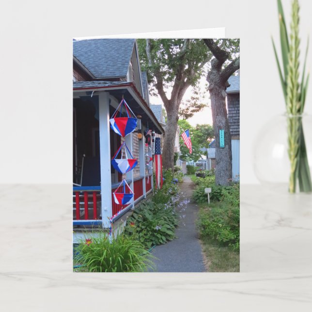 Red, White and Blue - Martha's Vineyard Card (Front)