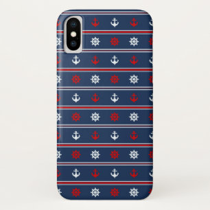 Red White And Blue Nautical Pattern Case-Mate iPhone Case